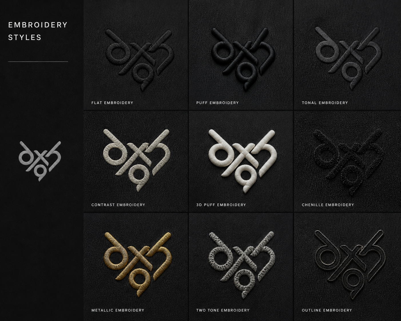 Embroidery styles reference