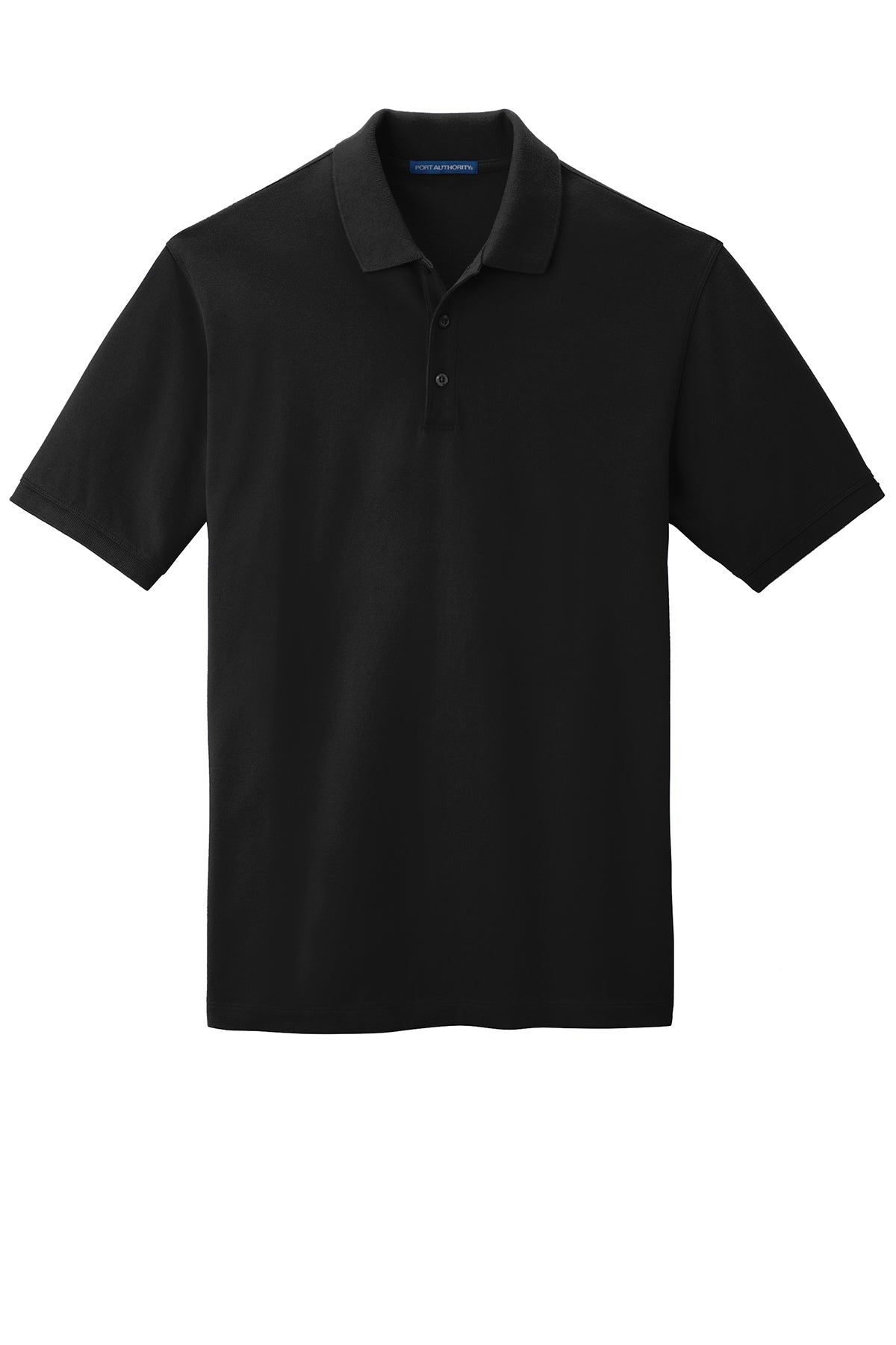 Classic Pique Polo, black, front view