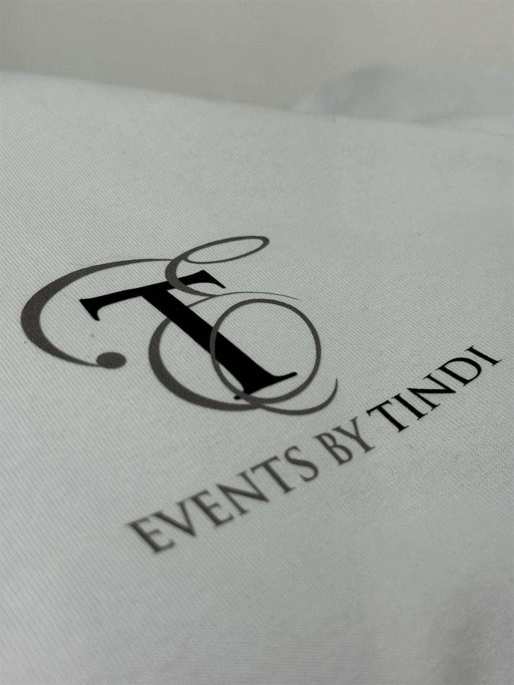 Fine-line event monogram on white